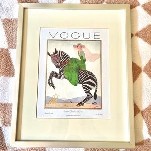 Vintage Vogue (Condé Nast) Cover Framed Print (Jan. 1926 edition).